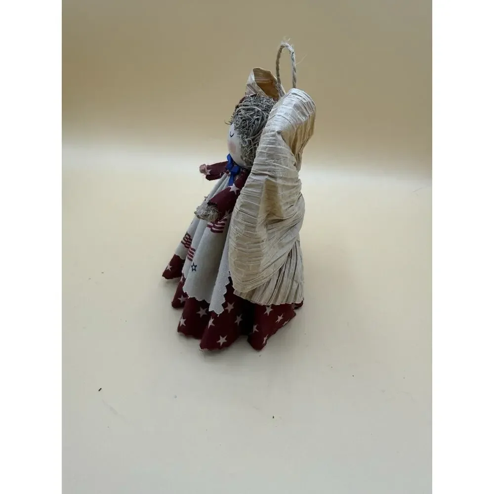 1991 Mary’s Angels Patriotic Angel Ornament Americana Flag Folk Art Decor